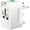 White, variant on Cellet Portable Worldwide Universal Power Adapter All in One International Out of Country Travel Wall Charger Plug for Wall Plug Input in USA EU UK France Italy Australia India Outlets