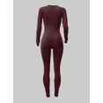 thumbnail image 5 of ROASO Women's Sexy Bodycon Jumpsuit Polyester Long Sleeve One Piece Outfits, 5 of 5