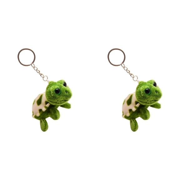 nTRIUQJ Green Mini Sea Turtle Keychain, Sea Creatures Turtle Gift, Cartoon Bag Pendant Auto Animal Keychain Decoration Automobile Keychains, 2Pcs