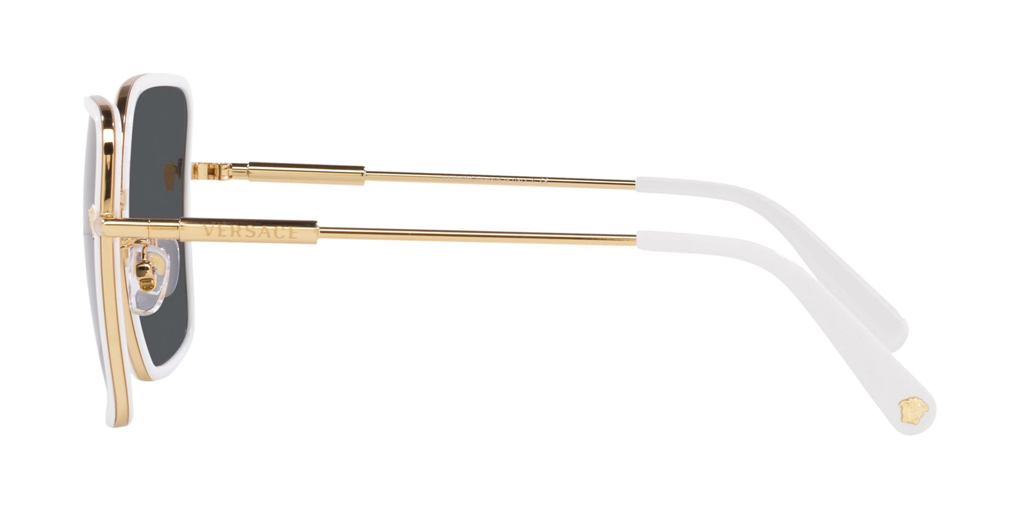 Versace White/Gold Metal Square Sunglasses VE2247D 147187 