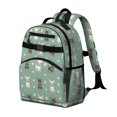 thumbnail image 2 of Chihuahua and Dog Paw Print Green Backpack for School, Cute School Bag with Adjustable Shoulder Straps and Padded Back, 15.25"x11.5"x5.25", 2 of 5