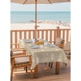 thumbnail image 2 of Outdoor Tablecloth with Umbrella Hole for Patio/Picnic/Party/Camping, Beige Floral Waterproof Table Cloth Rectangle Table Cover Washable, Vintage Spring Botanical Flowers (60"x 102"), 2 of 8