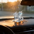 thumbnail image 6 of Acrylic Dragon Figurine Decorative Ornament for Desk Shelf Home Office Display Fantasy Themed 2D Art Sculpture Unique Design Durable Material Stand Included, 6 of 7