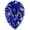 blue, variant on Large Women's Vintage Austrian Crystal Elegant Flower Teardrop Brooch, Available in Multiple Colors