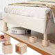 thumbnail image 4 of Elevadores de cama de madera de 4 piezas, resistentes, con forma de patas de elefante, para sillas y muebles. Elevadores de muebles cuadrados de madera natural., 4 of 9