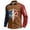Brown, variant on Mens 250th Anniversary USA Shirt Button Down 4th of July Shirts Long Sleeve Patriotic American Flag Tops