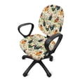 thumbnail image 2 of ZUXONGSY Rooster Flower Desk Chair Cover 2-Piece Polyester Rolling Chair Cover Computer Chair Seat Cushion Cover Replacement Backrest Slipcovers Gifts for Women Girls, 2 of 7