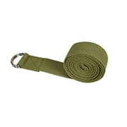 Ajustable Yoga Stretch Strap D-Ring Resistance Band Belt -Green
