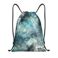 thumbnail image 1 of Drawstring Backpack, Men Ladies Waterproof Sports Backpack Gym Bag-Marble Abstract Art Pattern-Small Size, 1 of 8