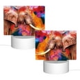 thumbnail image 2 of Haiem Oil Paintings of Elephants Pattern Acrylic Night Light Gift with 3 Color ModesTouch-Sensitive LED Lamp Perfect Gift for Mother's Day, Birthday, or Christmas, 2 of 9