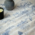 thumbnail image 3 of Glory Season Rustic Tablecloth Classic French Village Printed Linen Fabric Table Cover Farmhouse Decoration 55x102 Inches Rectangle/Oblong Blue for Kitchen Dining, 3 of 6