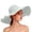 Green, variant on Womens Ruffled Elastic Wide Brim Visor Hat for Summer Beach Trip Outdoor Photo Shoot Downtown Errands Foldable Anti-UV Vacation Headwear Green
