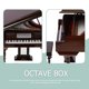 thumbnail image 3 of unbranded 1Ud Caja Musical Portátil En Forma De Piano Color Café Para De Escritorio, 3 of 6