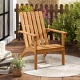 thumbnail image 4 of Costway 2PCS Patio Acacia Wood Adirondack Chair Lounge Armchair sturdy Outdoor Garden, 4 of 9