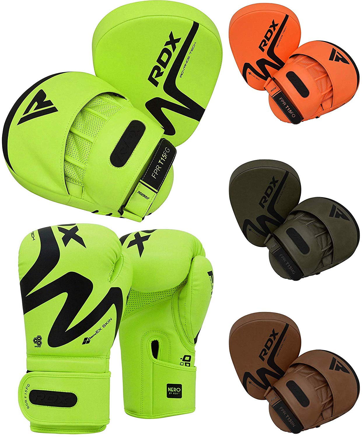 RDX Boxing Pads and Boxing Gloves Set | Hook & Jab Target Focus Mitts with Punching Gloves 