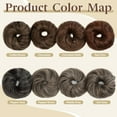 thumbnail image 3 of Small Cute Messy Bun Hair Piece 2PCs Mini Synthetic Curly Bun Scrunchies for Thin Hair Women Updo Hairpieces Dark Brown, 3 of 6