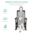 thumbnail image 6 of Best Choice Products All-Weather Rocking Chair, Indoor Outdoor HDPE Porch Rocker w/ 300lb Weight Capacity - Brown, 6 of 7
