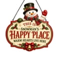 thumbnail image 3 of Christmas Happy Place Wooden Hanging Sign, Vintage Xmas Front‑Door Hanging Plaque, Charming Festive Holiday Ornament, Durable Weather Resistant Wood Construction, 3 of 4