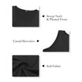 thumbnail image 5 of NISVIYA Womens Plus Size T Shirts Trendy 2026 Flowy Sleeveless Tank Tops Cute Tunics Black L, 5 of 7