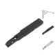 thumbnail image 5 of Riwesomey Soporte de estante plegable de tres pliegues, 2 uds., montaje en pared con resorte, soporte cargado por resorte, bisagra plegable de alta Herramientas y ferretería negro 10 pulgadas Riwesomey WJ3901-06B, 5 of 6