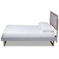thumbnail image 2 of Livinia Modern Transitional Light Grey Fabric Upholstered Full Size Platform Bed, 2 of 6