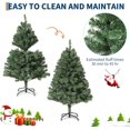thumbnail image 2 of 6 ft prelit artificial high-end spruce christmas tree con LED lights, hinged metal branches, y foldable stand - suitable para home, oficina, y winter holiday decor, 2 of 7