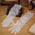 thumbnail image 4 of Butterfly Sheer Gloves for Formal Event Bride Gloves Elegant Wedding Gloves Stage Performances Lace Gloves for Dresses, 4 of 4