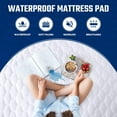 thumbnail image 5 of Fusion Waterproof Mattress Protector, Full Mattress Pad, Quilted Fitted Cover Stretches up to 16 Inches Deep (White), 5 of 9