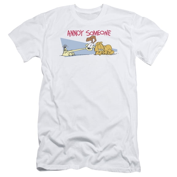 Garfield Annoy Someone S/S Adult 30/1 T-Shirt White