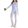 thumbnail image 1 of RXMEKW Thermal Base Layer Set for Women Skiing Winter Sports Polyester Mock Neck Top and Pants Solid Color, 1 of 8