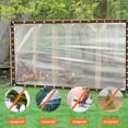 thumbnail image 4 of 8x20 FT Heavy Duty Clear Waterproof Tarps Outdoor Garden Rainproof Covering,Clear Vinyl Tarp with Grommets,Transparent Waterproof Tarpaulin for Covering Henhouse Porch Canopy Plant Camping, 4 of 8