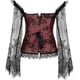 thumbnail image 4 of Corset Women's Halloween Christmas Full Breast Lace Up Corset, Back Corset with Shoulder Sleeves, 4 of 5