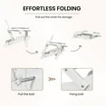 thumbnail image 5 of SERWALL Adjustable Folding HDPE Adirondack Chair Outdoor with Cup Holder, for Outdoor, Patio, Poolside, Garden, White, 5 of 9