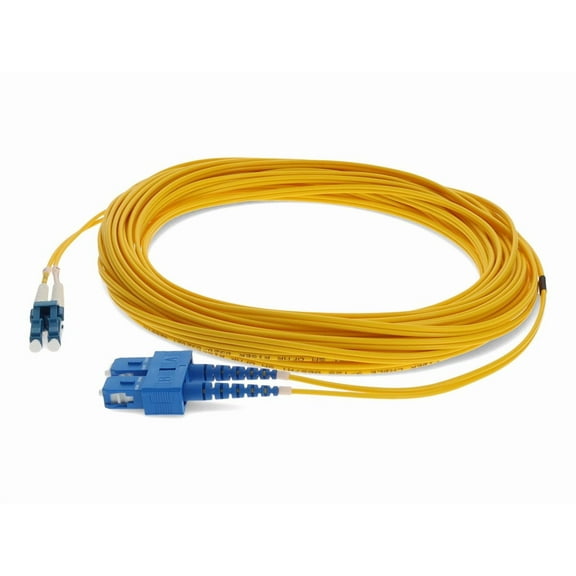 12M LC TO SC M/M OS2 YELLOW DUPLEX 2-STRAND RISER PATCH CABLE