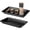 Black, variant on Vintage Farmhouse Decor Metal Vanity Tray(4 Pack), Countertop Guest Hand Towel Paper Storage Organizer Tray Dispenser, Sturdy Holder for Perfume, Cosmetics, Jewelry, Makeup Bathroom Organizer (Black)