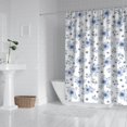 thumbnail image 2 of Pioneer Flower Floral Print Pattern Shower Curtain 72"x84", Bathroom Decorative Shower Curtain Set with 12 Hooks, Waterproof Washable, 2 of 6