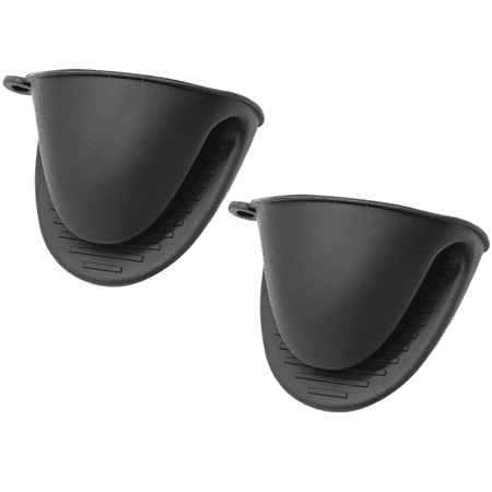 

Silicone Oven Mitts Heat Resistant Mini Oven Mitts Rubber Oven Glove Kitchen Mittens Pinch Mitts Cute Cooking Mitts Black