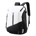 thumbnail image 1 of Mochila de baloncesto, bolsa de fitness portátil, mochila informal para el día a día con compartimentos para zapatos. Negro Blanco, 1 of 8