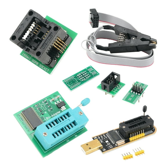 CH341A 24 25 serie de Kits de módulo de programador USB, utilizado para memoria del televisor, base de escritorio, LCD, portátil Macarena Adaptador de programador CH341