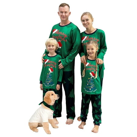 

Gwiyeopda Christmas Matching Family Pajamas Sets Christmas Tree Holiday Xmas Sleepwear