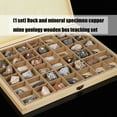 thumbnail image 3 of Sinyiin Mineral Specimens Geology Learning Set Copper Rocks In Wooden Box Science Project, 3 of 11