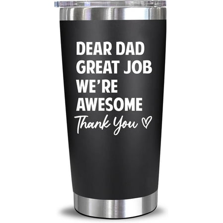 

Christmas Gifts For Dad Father Step Dad Father In Law Daddy - Gifts For Dad From Daughter Son Kids - Funny Birthday Gifts For Men Dad - 20 Oz Tumbler