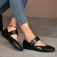 thumbnail image 5 of Zedker Shoes for Women Classic Comfort Mary Jane Flats Fashion Casual Dress Shoes Cute Closed Toe Slip On Lightweight Breathable Walking Shoes Black 36, 5 of 10