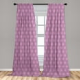 thumbnail image 5 of Geometric Curtains 2 Panels Set, Abstract Pattern with Outline Triangles and Hexagons Art, Window Drapes for Living Room Bedroom, 56"W X 63"L, Baby Pink Charcoal Grey, by Ambesonne, 5 of 5