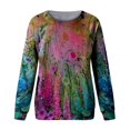 thumbnail image 4 of Sudadera de manga larga con estampado de cuello redondo para mujer Blusa informal Tops Pompotops  gfhjh3293, 4 of 4