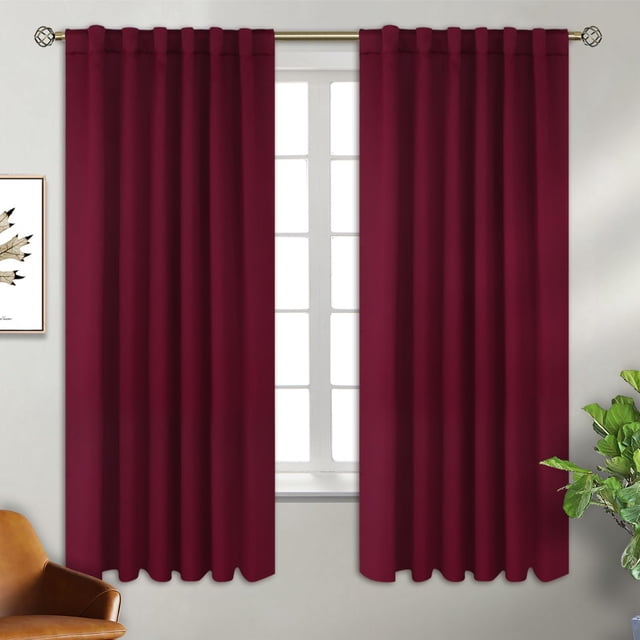 Cortinas opacas BgMent Christmas, térmicas, 2 paneles, 130 x 160 cm