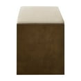 thumbnail image 6 of Updated 40" Accent Bench with Lower Shelf Shoe Rack, Padded Seating Bench for Living Room, Modern Compact Bed End Bench with Storage for Bedroom Seating, Removable Cushion, 40"W-Ivory, 6 of 7