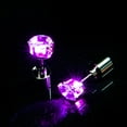 thumbnail image 3 of Minnieouse 1/2 par LED Grow Light Up Acero inoxidable Dance Christmas Studs Earring Ropa, zapatos y accesorios Miscelánea violeta 2.2*0.7 cm Minnieouse PS1123-05, 3 of 6
