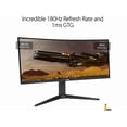 thumbnail image 3 of ASUS TUF Gaming 34 inch UltraWide QHD 2K 1440P 180Hz AMD FreeSync Premium Pro (Adaptive Sync) 1ms HDR400 ELMB Curved Gaming Computer Monitor with Height Adjustable, Swivel & Tilt Stand VG34VQL3A, 3 of 5