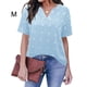 thumbnail image 3 of Blusa con Cuello en V Minnieouse Ropa de verano Mujer Azul AP011062-32, 3 of 5